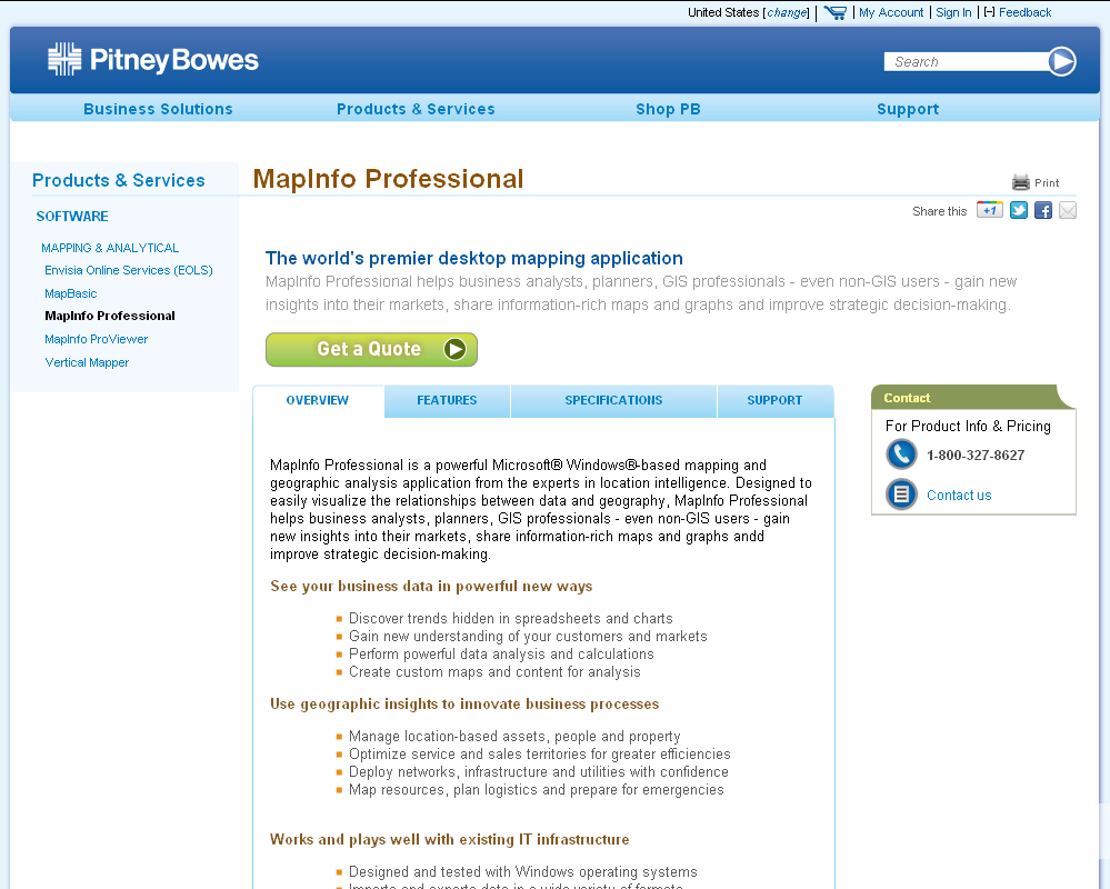 Pitney Bowes Mapinfo